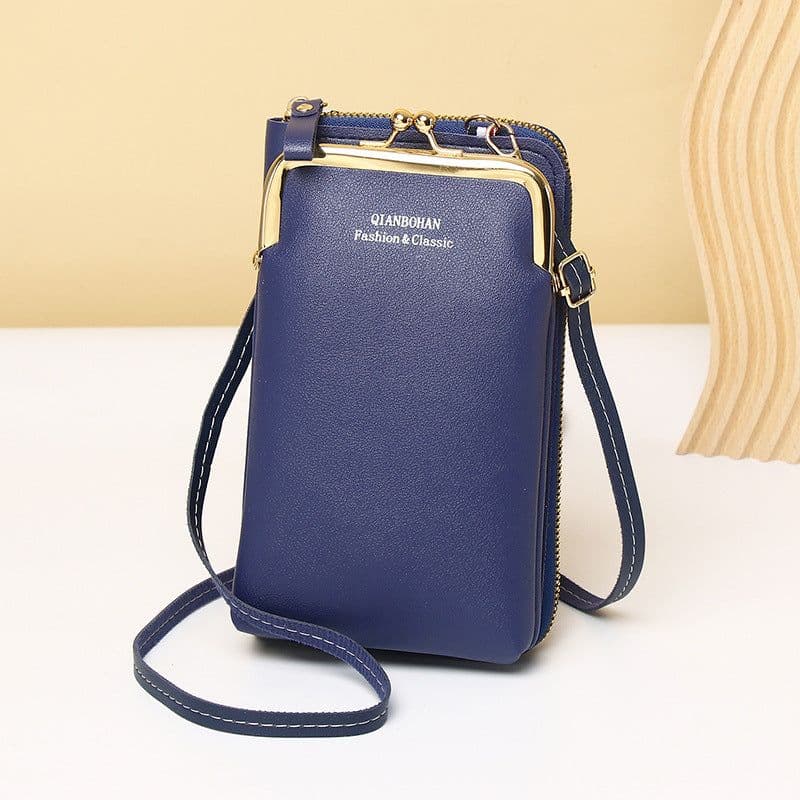 image-Messenger Bag Mobile Phone Bag Ladies Shoulder Bag Candy Color Mini Small Bag Vertical Ladies Clutch Bag Ladies Long Wallet