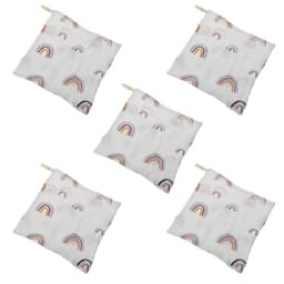image-Baby Muslin Cotton Handkerchiefs 5pcs - Face Wipes Bibs