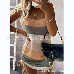 image-European Sleeveless Beach Dress - Women's Summer