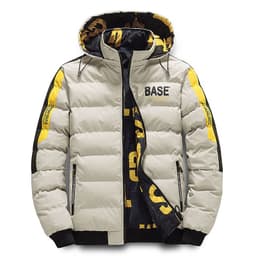 image-Men's Winter Cotton Puffer Jacket - Black Hooded 5XL
