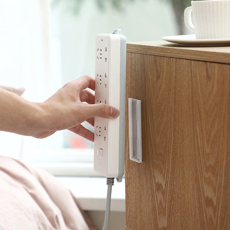 image-Plug-in Socket Organizer - Orange Wall Mount