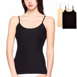 image-Women's Seamless Shapewear Tops, Body Shaping, White/Black/Skin
