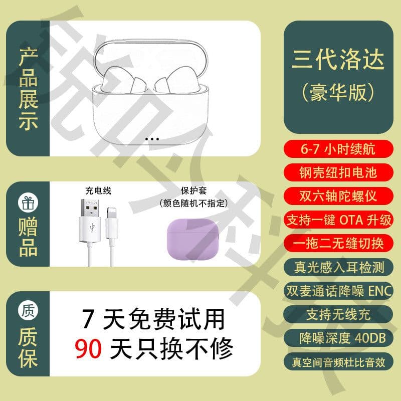 image-Huaqiang North is suitable for Apple wireless Bluetooth headset Yuehu Luoda 1562A two, three, four and five generations of noise reduction