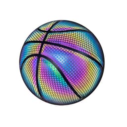 image-Reflective Basketball Shoes - Outdoor/Indoor Wear-Resistant PU Cool Glow Vibrato Adults
