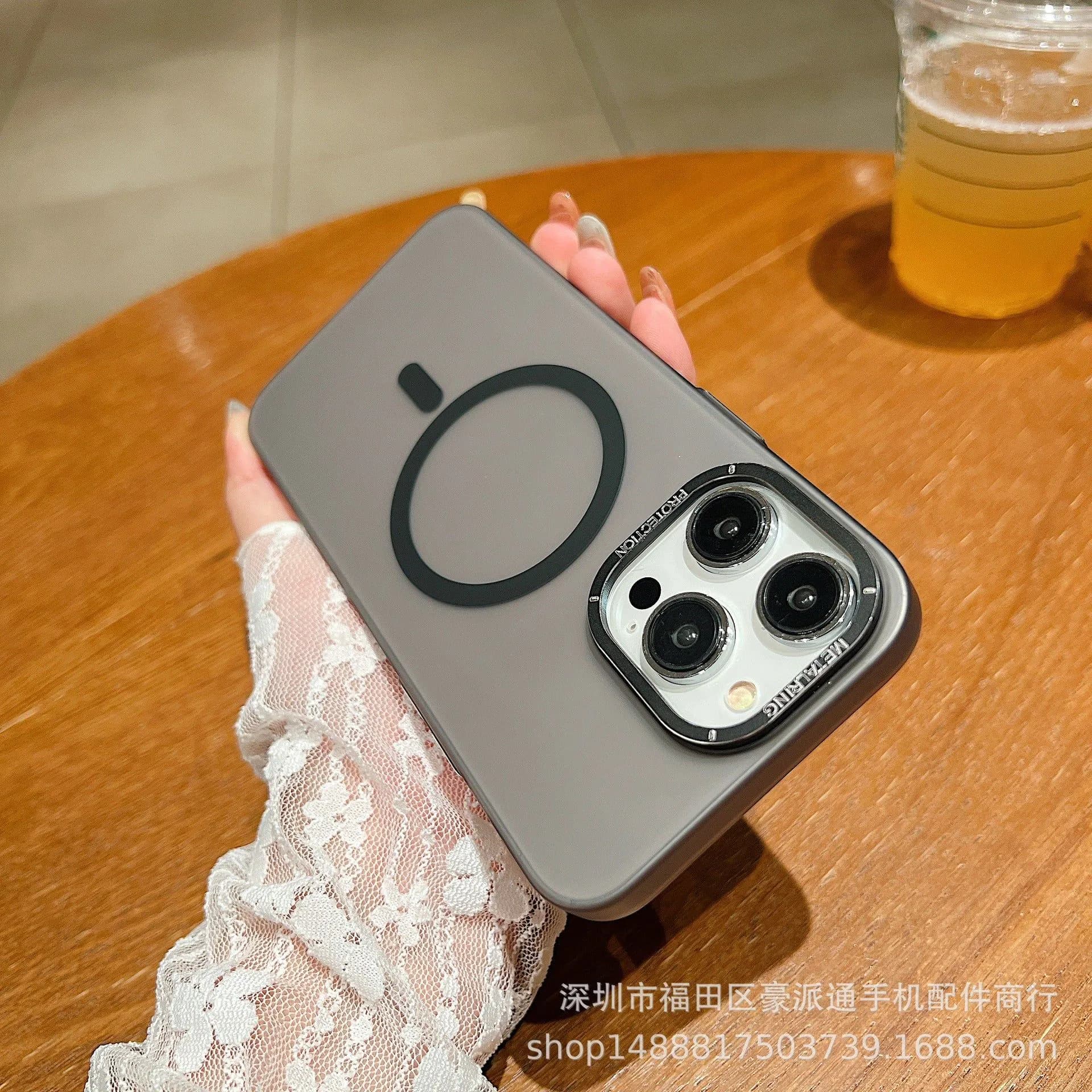 image-Magsafe Frosted Magnetic iPhone Case - Transparent White 11/15 Protection