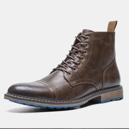 image-Martin Boots Men PU Leather Winter Black