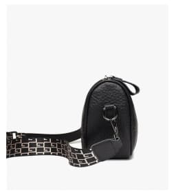 image-Cowhide Leather Saddle Bag - Khaki Small Square