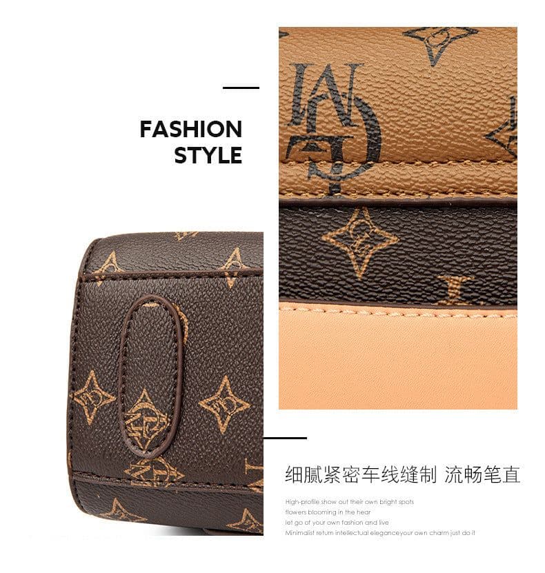 image-Longming Valley 2022 PVC Street Fashion Shoulder Messenger Bag - Contrast Color Small Square