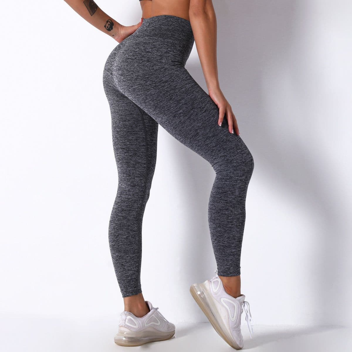 image-Nisha Women's Yoga Suit - Black Leggings Short Sleeve L