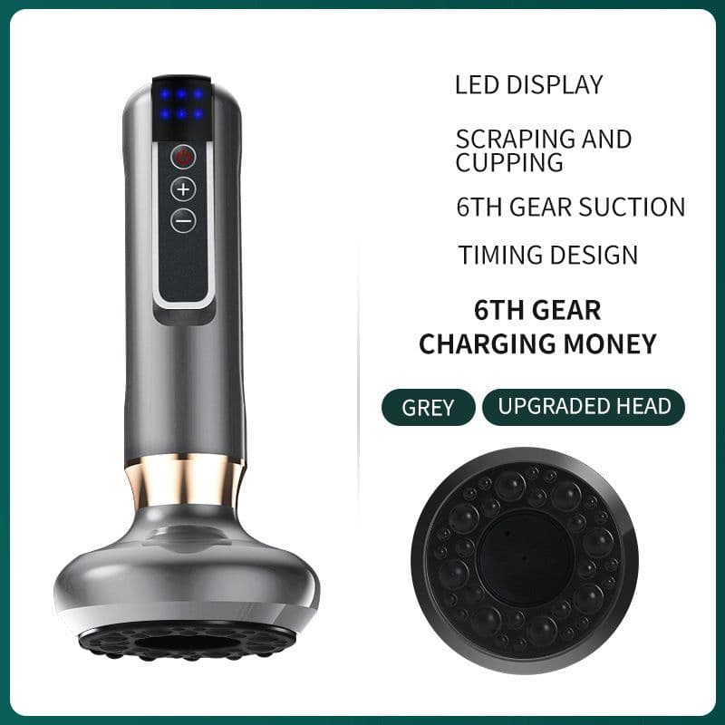 image-Electric Massage Scraper Cupping Device with USB Heating