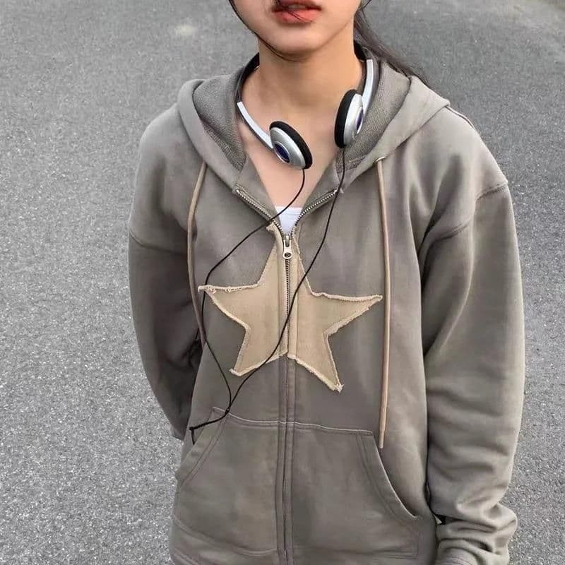 image-Women's Casual Sweater - Brown Plus Velvet Star