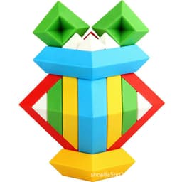 image-Le Xiaoqi Large Particle Building Blocks - 60pcs Toy, Plastic Pyramid Puzzle