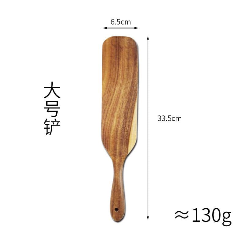 image-Acacia Wood Spatula Set 5-Piece - High Temp