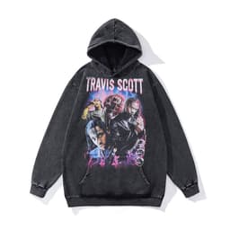 image-Cotton Fleece Hoodie - Kangaroo Pocket Loose Fit XXL
