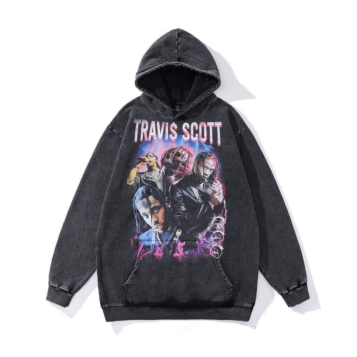 image-Cotton Fleece Hoodie - Kangaroo Pocket Loose Fit XXL