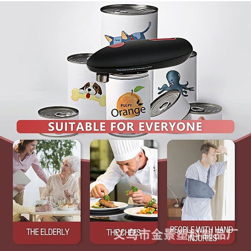 image-TV Cross Border Electric Can Opener Can Opener Kitchen Electric Gadgets Electric Bottle Opener