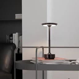 image-Cross-border decorative flying saucer table lamp popular bar atmosphere lamp USB charging wireless touch all-aluminum I-shaped night light Producing time 3-4 days