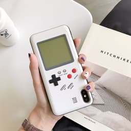 image-Tetris black and white screen Apple 13/12 suitable for iPhone 14promax game console mobile phone case xs/8p
