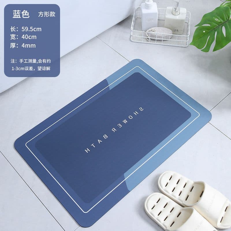 image-Sky Blue Diatom Mud Bathroom Mat - 50*80cm Nordic