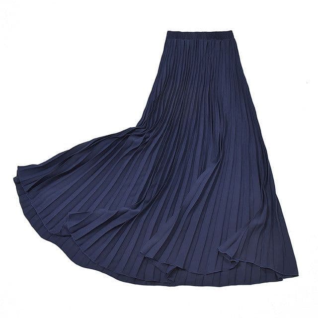 image-Lotte 2022 Ginger Yellow Midi Skirt, Large, Urban Style, Polyester Elastic Waist