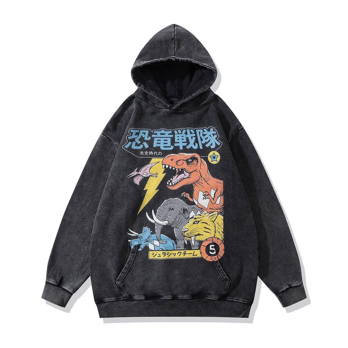 image-Cotton Fleece Hoodie - Kangaroo Pocket Loose Fit XXL