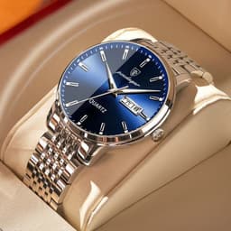 image-Poedagar P832 Men's Ultra-Thin Quartz Watch 6mm Waterproof 50m