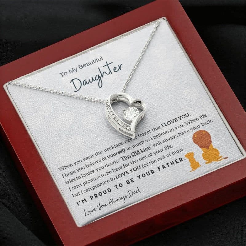 image-YYDDSSD Heart Necklace Silver - Daughter Gift