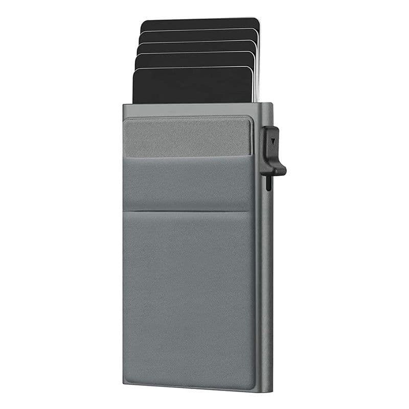 image-Men's Aluminum RFID Card Holder - 2023 Innovative Design