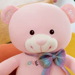 image-Creative Pink Big Bear Plush Toy Doll - Valentine's Gift