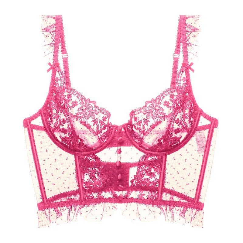 image-French Bra - Ultra-Thin Steel Ring Corset Sexy Lace Design