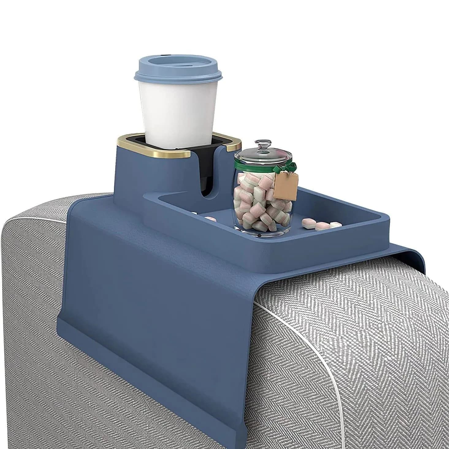 image-Silicone Sofa Cup Holder - Black Square