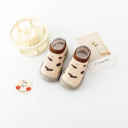 image-Toddler Socks Shoes - Beige Breathable Cotton Low Cut