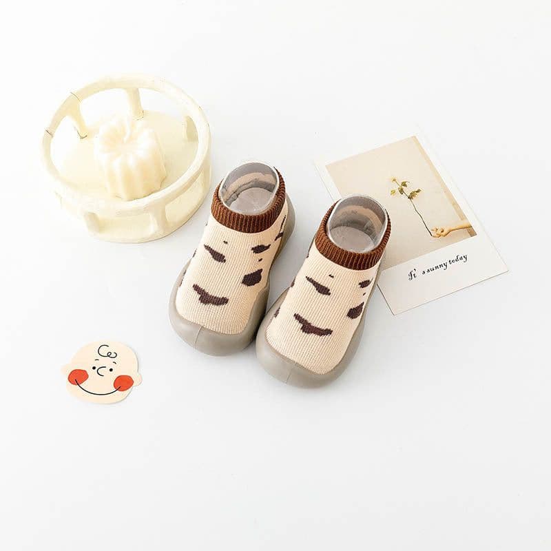 image-Toddler Socks Shoes - Beige Breathable Cotton Low Cut