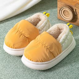 image-Boys' Slippers Cotton Gray 34-35 Toddler Warm