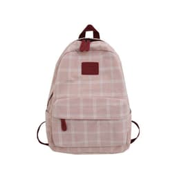 image-2021 autumn plaid rucksack female high school students junior high school students backpack college students simple and cute school bag