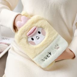 image-Purple Plush Hot Water Bottle 500ML - Removable Cover