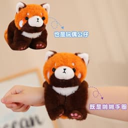 image-Zoo Red Panda Plush Toy - Animal Bracelet Slap Ruler Gift for Kids