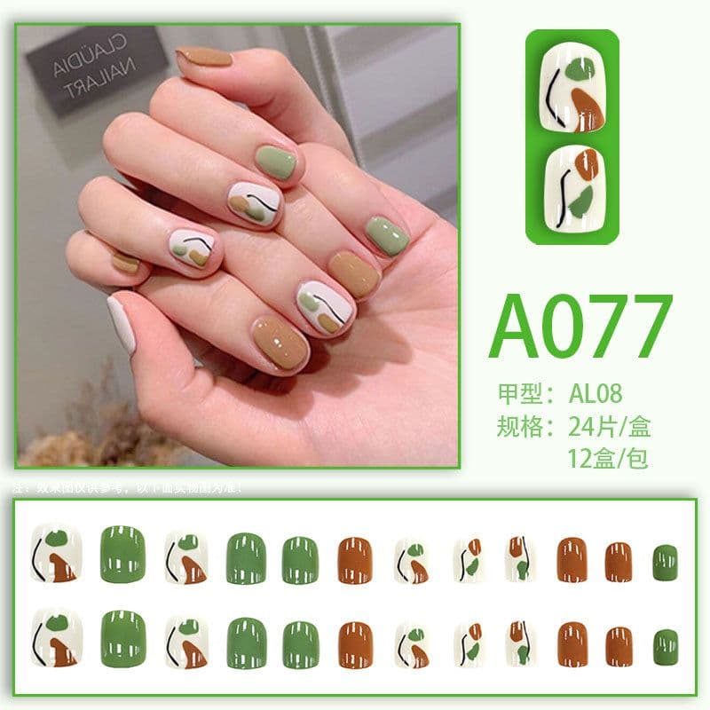 image-Internet celebrity new fake nails wearable nails finished nail patches nail art patches removable nail patches nail art accessories