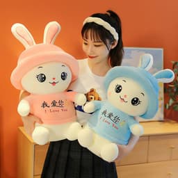 image-Jetson Rabbit Plush Doll - Pink Elastic Fleece