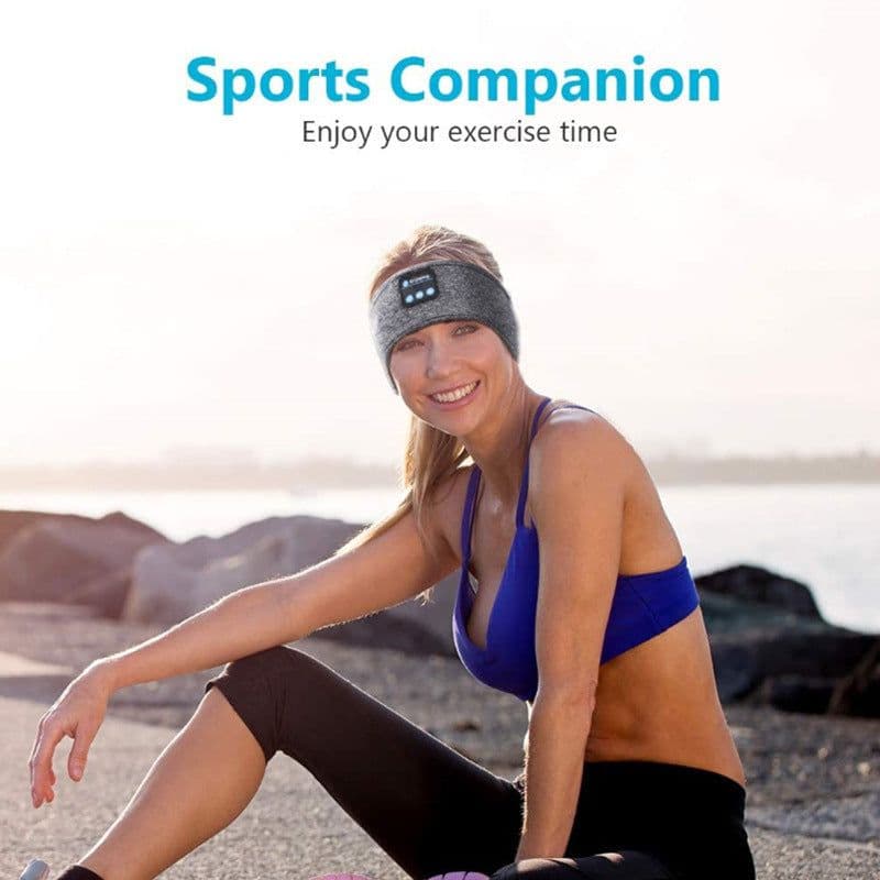 image-Bluetooth 5.0 Music Sleep Eye Mask Detachable Key Body Yoga Sweat Absorbing Headband Outdoor Running Bluetooth Headband
