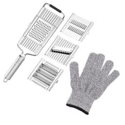 image-A large number of stock cross-border grater Stainless steel grater Three blades interchangeable multi-function vegetable cutter