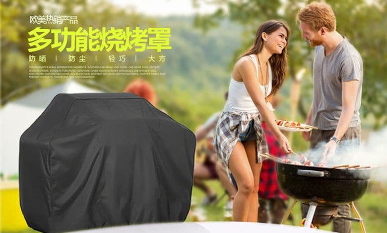 image-Round BBQ Grill Cover Waterproof Outdoor