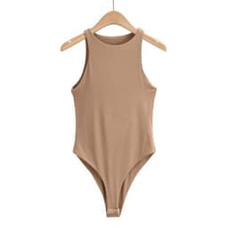 image-Sleeveless Jumpsuit - Slim Fit Top Black/White/Khaki S-XL Fashion Top