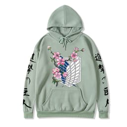 image-2021 couples wear autumn and winter new popular anime attack giant series illustration loose casual hooded sweater women