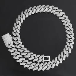 image-Europe and the United States 20mm diamond-studded hip-hop Cuban chain necklace HIPHOP street fashion full of zircon men's large gold chain