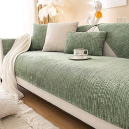 image-Hongyuan Fashion Chenille Sofa Cushion, Green, Universal Cover