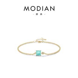 image-S925 Sterling Silver Paraiba Tourmaline Bead Bracelet