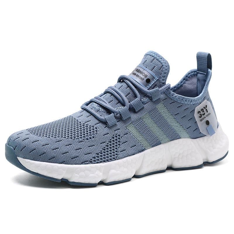 image-Summer breathable men's running shoes lightweight all-match couple mesh tide shoes low-top lace-up lightweight casual sneakers