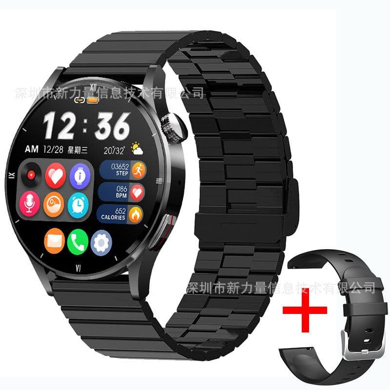 image-QS39 Smart Watch - Bamboo Steel Gold 1.32"