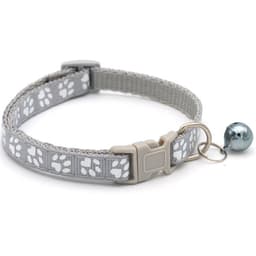 image-Pet Chacha Paw Print Bell Collar, Mixed Color, PP Material, Universal Fit